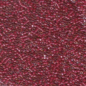 Size 11 Miyuki Delica Beads: Size 11 Delica Bead, Lined Amber/Cranberry (5gms) SKU-DB283