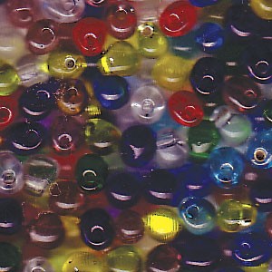 4x3mm Miyuki Drops: 4x3mm Drop Bead Mix, Rainbow (10gms)