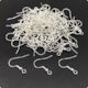 Earring Hooks, Silver with spring & ball, 18mm (10 pairs)