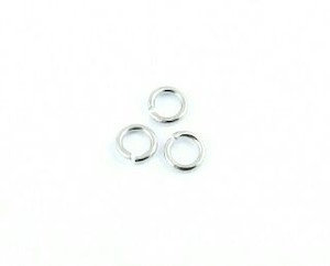 Jump Rings: Jump Ring, Nickel, 4mm, 21ga (5gms/150pcs)