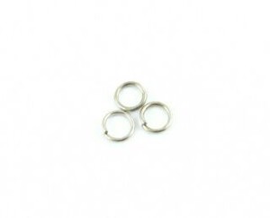 Jump Rings: Jump Ring, Nickel, 4mm, 24ga (5gms/250pcs)