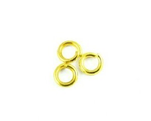 Jump Rings: Jump Ring, Gold, 5mm, 18ga (5gms/70pcs)