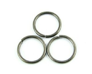 Jump Rings: Jump Ring, Black, 10mm, 18ga (5gms/25pcs)