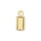 Leather End, Fold, Gold, 11x5mm (10 pcs)