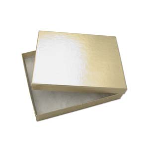 Gift Boxes: Gift Box, Gold Foil, 152x127x25mm (1pc)