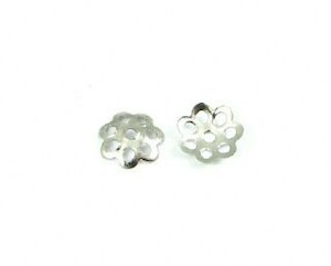 Bead Caps: Bead Cap, Nickel, 1x6mm, B (20 pcs)