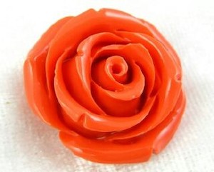 Acrylic Roses: 40mm Acrylic Rose, Orange (2pc)