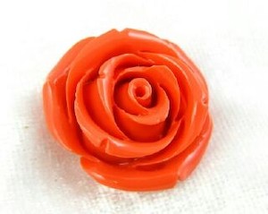 Acrylic Roses: 34mm Acrylic Rose, Orange (2pc)