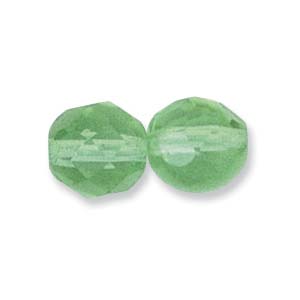 Faceted Czech Glass: Czech Glass Facet, Mint (6 or 8mm)