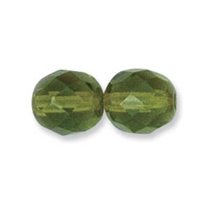 Czech Glass Facet, Olive (4, 6 or 8mm)