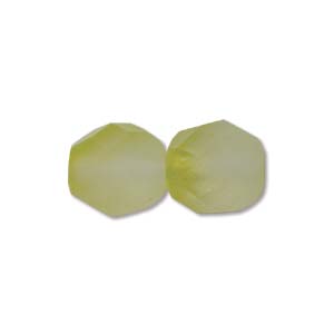 Faceted Czech Glass: Czech Glass Facet, Lemon Matte (6 or 8mm)