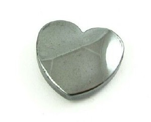 Hematite Stone: Hematite Stone, Heart, 16mm (5 pcs)