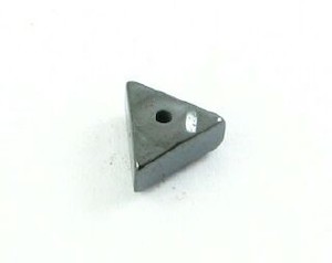 Hematite Stone: Hematite Stone, Triangle, 5x7mm (5 pcs)