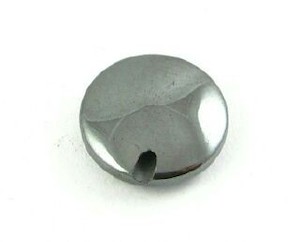 Hematite Stone: Hematite Stone, Coin, 12mm (5 pcs)