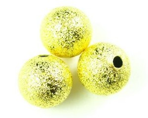 Metal Beads: Metal Bead, Star Dust, Gold, 10mm (10 pcs)