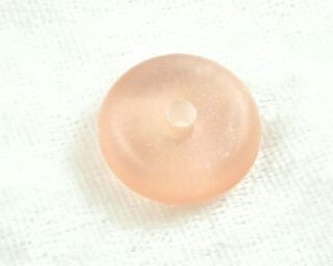 Resin Beads: Resin, Rondelle, Peach, 6x18mm (14pcs - Only one packet left!)