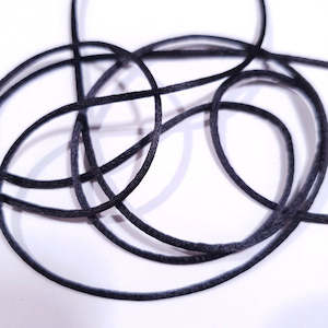 Satin Cord: Satin Cord, Black, 2.0mm (5m)
