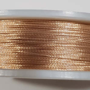 Clearance Stock Updated 27 08 20: Rose Gold Flexible Beading Wire (0.46mm/0.018inch) - 91.5m Roll