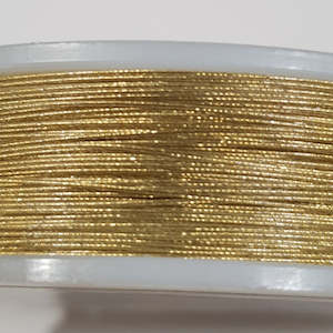 Clearance Stock Updated 27 08 20: Gold Flexible Beading Wire (0.46mm/0.018inch) - 91.5m Roll