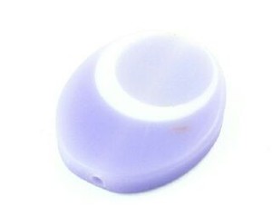 Resin Beads: Resin, Oval Multi, Lilac/White, 33x28mm (10pc)