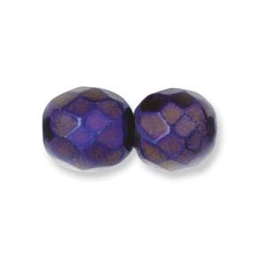 Faceted Czech Glass: Czech Glass Facet, Purple Iris (6 or 8mm)