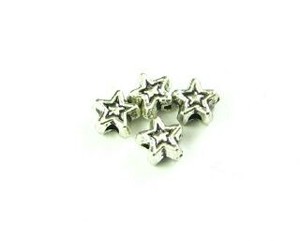 Metal Beads: Metal Bead, Star, Nickel, 5x3mm (10 pcs)