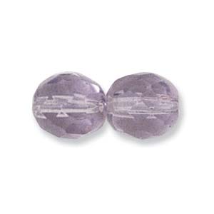 Faceted Czech Glass: Czech Glass Facet, Light Amethyst (4 or 8mm)