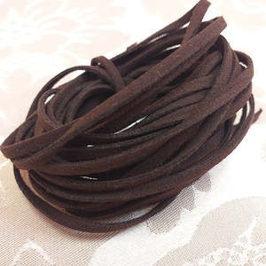 Faux Suede: 3mm Dark Brown Faux Suede - 6m Packet (only one packet left)
