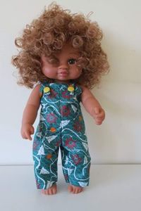 Overalls, green, fits 30cm doll