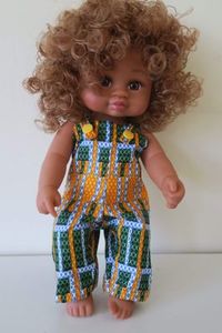 Products: Overalls, yellow and green, fits 30cm doll