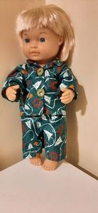 Products: Pajamas, Green wax print, fits 30cm doll