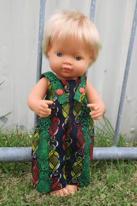 Products: Red and green overalls