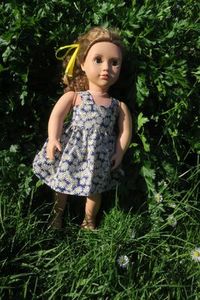 Products: Sundress, white daisy flowers, fits 46cm doll