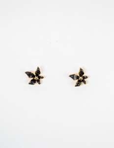 Jewellery: Earring Mini Flower - Black