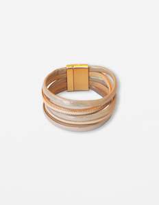 Jewellery: Bracelet Lurex - Gold and Beige