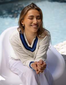 Knitwear: Courtside Jumper - Off White