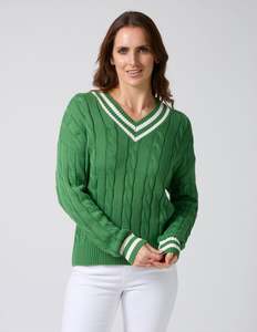 Knitwear: Courtside Jumper - Emerald
