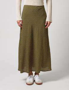 Skirts: Callista Skirt - Olive Mosaic