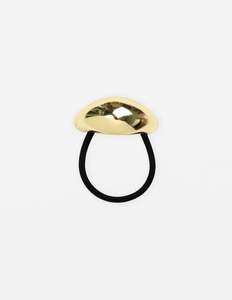 Hair Tie Oval Band - Gold