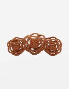 Hair: Hair Claw - Coffee Roses