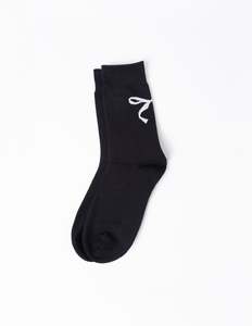 Socks: Sock Bow - Black