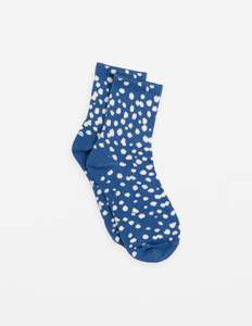 Sock Dotty - Blue and White