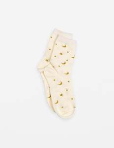 Socks: Sock Stars and Moons - Cream