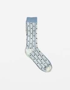 Socks: Sock Stripes and Dots - White