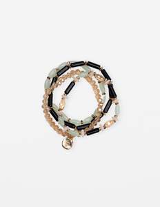 Bracelets: Bracelet Pastel Bead - Green
