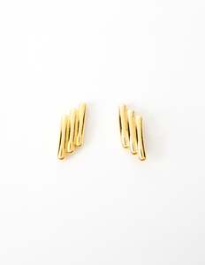 Earrings: Earrings Solid Bar - Gold