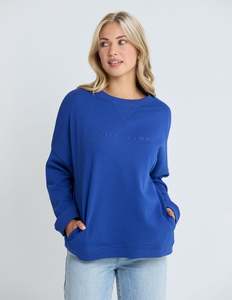 Sweaters: Newport Pocket Crew - Cobalt Blue