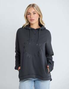 Sweaters: Newport Hoodie - Aged Black