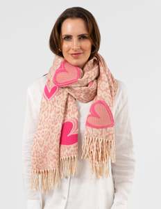 Scarf Hearts - Pink