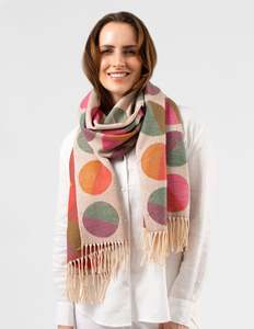 Scarves 1: Scarf Circles - Green and Pink